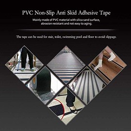 Cinta adhesiva antideslizante antideslizante de PVC de 5M * 5cm colorida para decoración de seguridad de piso de escalón(café)