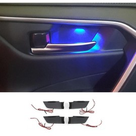 ITrims for Toyota RAV4 2022 2023 2024 Interior Door Handle Bowl LED Light Car Accessories Replacement Lamp Blue 4Pcs