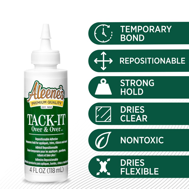 Aleene's Tack-It Over & Over Liquid Glue 4 fl oz,