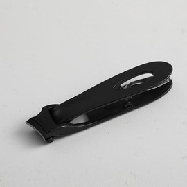 FVION Nagelknipser mit breiter Kieferöffnung für dicke Nägel, Zehennagelknipser aus Edelstahl für eingewachsene Zehennägel, Fingernagelknipser mit schräg gebogener Klinge (Schwarz)