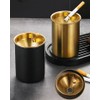Set of 2 Ashtrays Made of Stainless Steel, Windproof Table