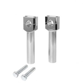 Deepa Ribusu Motorcycle Handle Riser Handle Post 1 inch 25 mm Handle Harley American Sportster Dyna Softail Height 6 inch Replacement Custom Repair Repair Genuine Replacement (Silver Silver) [Parallel
