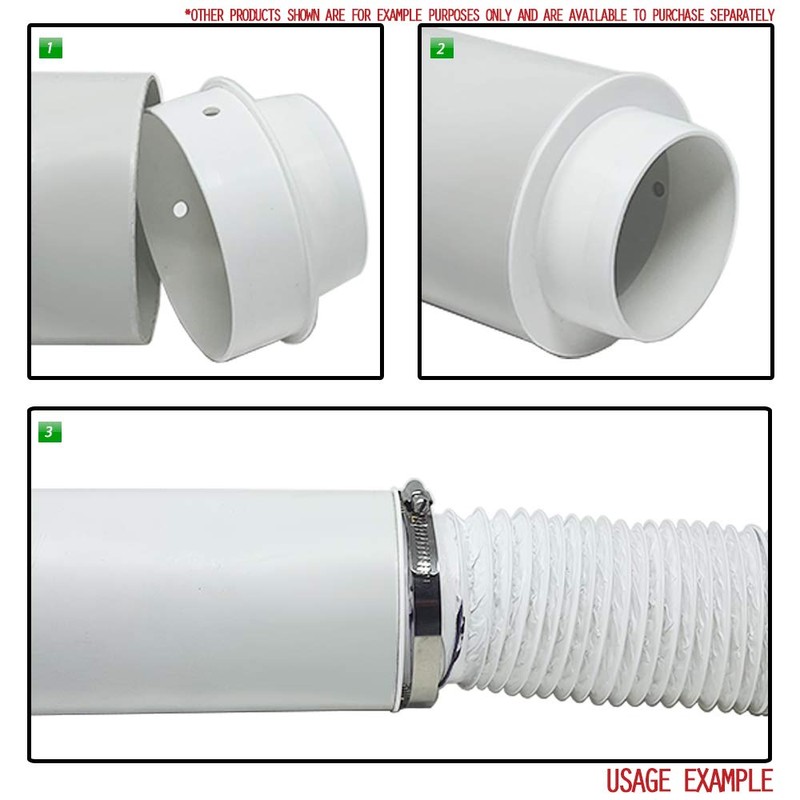 Kair Ducting Reducer 100mm to 80mm Duct Pipe Reduction Connector