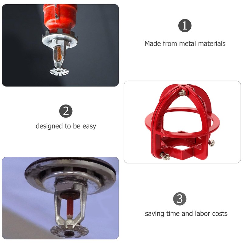 ULTECHNOVO Fire Sprinkler Head Guard Cover, Metal Fire Head for