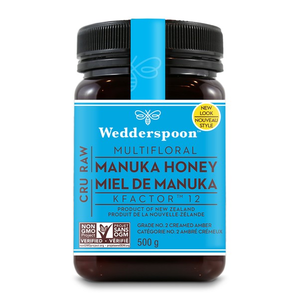 Wedderspoon Raw Multifloral Manuka Honey Kfactor 12 500g