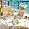 3 Pcs Unfinished Wooden Storage Box for DIY (Small+Medium+Large)