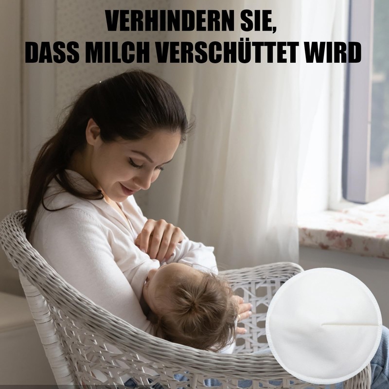 Washable Nursing Pads, Pack of 6, White, Washable Nursing Pads,