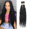 CHARSUN Deep Wave Braiding Hair Curly Bulk Synthetic Hair Extensions