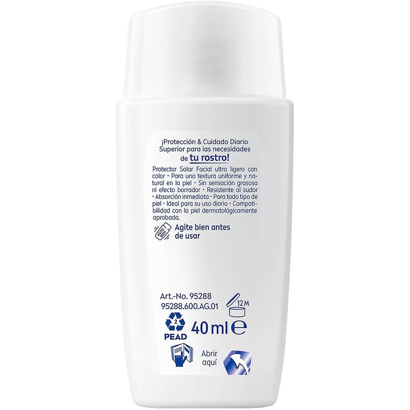 Protector Solar Facial NIVEA SUN Fluido Diario Tono Claro +