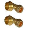 UKDD® 15mm Compression by 3/4" BSP Brass Male Iron Elbow