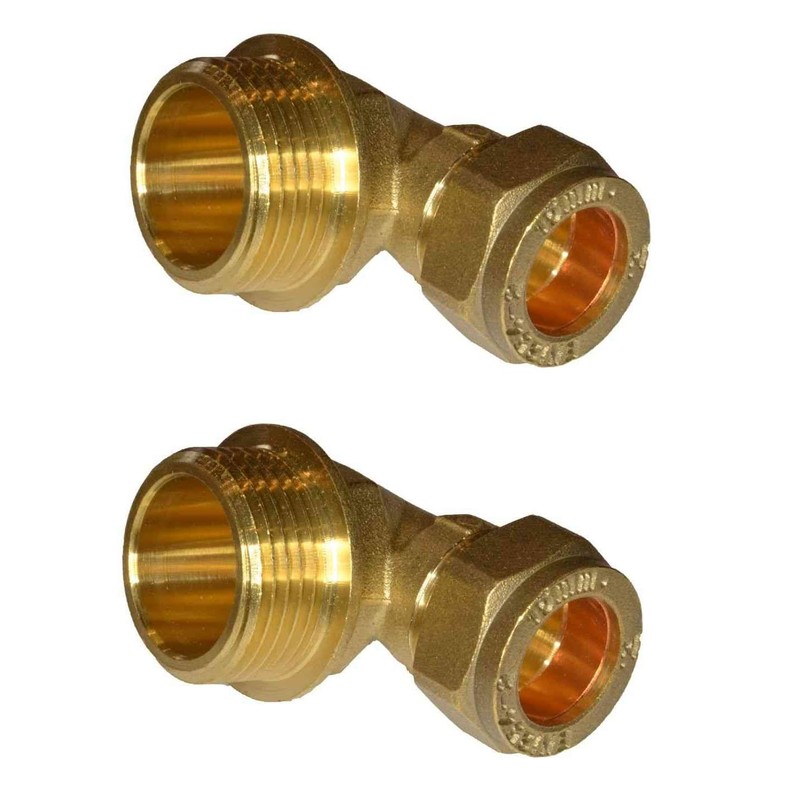 UKDD® 15mm Compression by 3/4" BSP Brass Male Iron Elbow