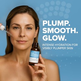 Cosmedica Skincare SUERO PURO DE ACIDO HIALURONICO 4 oz. Retrasa la aparición de líneas de expresión. Hidrata y mejora la apariencia de la piel.