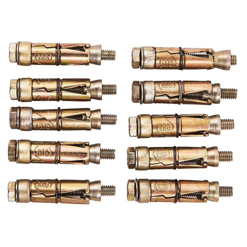 Amtech S5910 10 Piece M6 x 50mm expansion bolts