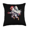 Serama Chicken As An Astronaut Throw Pillow
