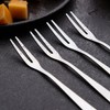 ZAAWUUT 5 Pcs Stainless Steel Forks 2 Prong Cocktail Forks