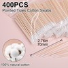 Alpinleux 400 Pcs Pointed Cotton Swabs, Cotton Swabs Pointed Tips,