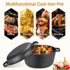 TLGREEN Cast Iron Dutch Oven Pot with Lid, Pot (6.7QT)
