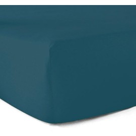 100% Cotton 57 Thread Count Fitted Sheet – Duck Egg Blue – 90 x 190 cm – 30 cm Corner