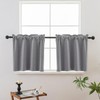 Pickluc Grey 100% Blackout Cafe Curtain 24 Inches Long, Linen