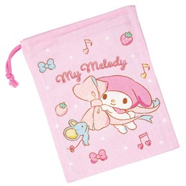 Skater KB63 Sanrio My Melody Big Ribbon Lunch Box Cup Bag for Girls