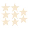 8Pcs Wooden Star Ornaments Blank Unfinished Small Christmas Tree Hanging
