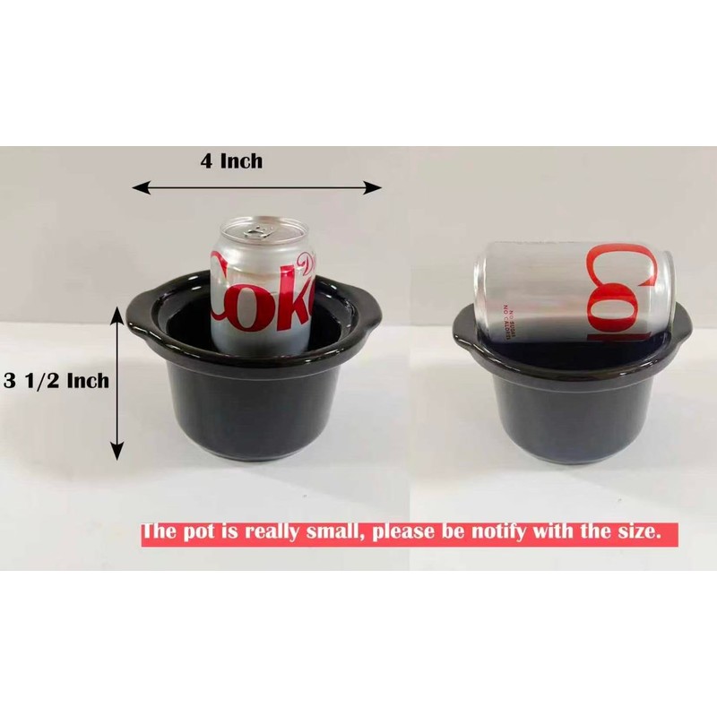 Mini Chocolate Fondue Slow Cooker, Stainless Steel, Black