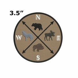 Athena Brands Compass Bear Wolf Buffalo Moose Car Truck Window Bumper Vinyl Sticker Decal Gift