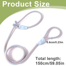 EIHI 1 Piece Slip Lead Recall Lead for Dogs Dog Lead Slip Lead Pull Lead - Adjustable Recall Lead for Medium and Large Dogs (Blue/Orange), b