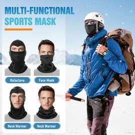 ENONEO Balaclava Motorcycle Winter Balaclava Bicycle Scarf Windproof Cycling Tube Scarf Men's Mouth Guard Neckerchief Women's Ski Mask Warm Breathable Cycling Face Hood Ski Bandana, gray