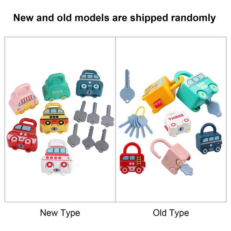 6PCS Unlocking Toys and Matching Keys Toy Preschool Learning Toys