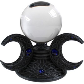 Nemesis Now Triple Moon Crystal Ball Crystal Ball Holder 14.5cm Grey