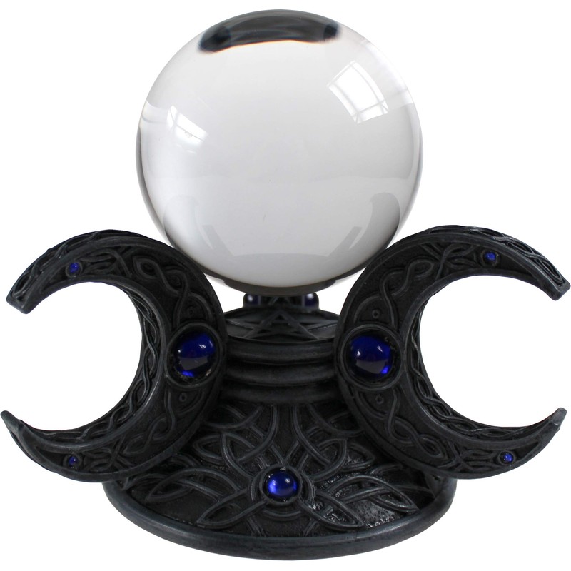 Nemesis Now Triple Moon Crystal Ball Crystal Ball Holder 14.5cm