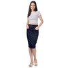 femiss Women Satin Skirt Ladies Pencil midi Bodycon Stretch Shine