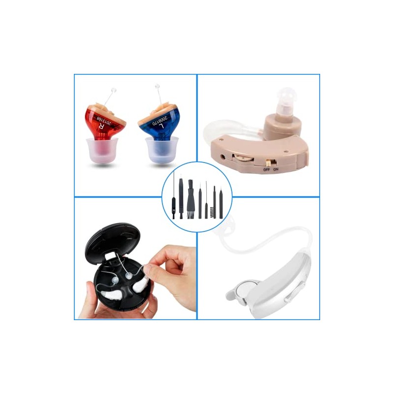 8Pcs Hearing Amplifier Cleaning Brushes,Hearing Aid Brushes Wire for Cleaning,