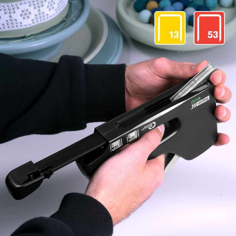 Rapid Staple Gun for Diy Applications, Recycled Plastic Body, Ecotacker,
