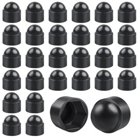 30pcs Plastic Hex Nut Protective Caps, M8x13x15 Nut Caps – Rustproof PE Bolt Covers for Automotive, Machinery & Outdoor Equipment