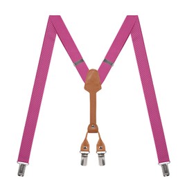 Action Ward Women's Suspenders - 1" Width - Y Back 4 Clip Skinny Ladies Suspenders (Violet)