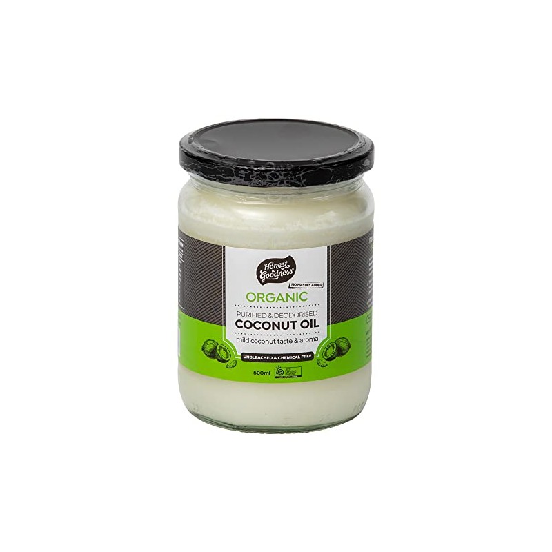 Honest to Goodness Organic Purified/Deodorised Coconut Oil, 500 ml