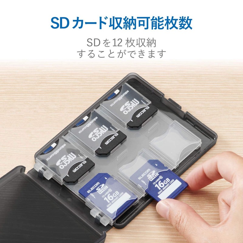 ELECOM SD Case 12-Card Storage SD CMC-06NSD12