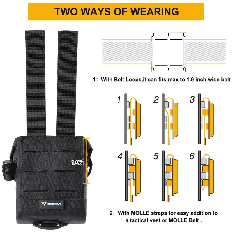 IDOGEAR Tactical Frag Grenade Pouch MOLLE Tool Pouch Ultility EDC