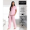 bebe Soft Velour Pink Pajamas for Women, Pink Velour Lounge