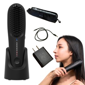 AGETUYA Cordless Brush Iron Plus & Charging Stand Set, Black