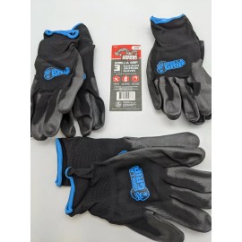 Gorilla Grip (3 PAIRS) Gorilla Grip Grease Monkey Gloves - Size Large - Gripping 25077