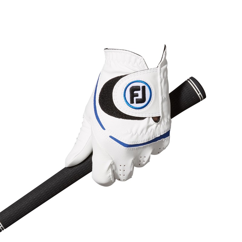FootJoy FGWF23WB-25 Weathersoff White/Blue Golf Gloves, Left Hand Worn (Right-Handed),