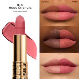 Lancôme L'Absolu Rouge Drama Matte Lipstick - Bold Matte Finish - Lasting Comfort & Hydration - 318 Rose Energie
