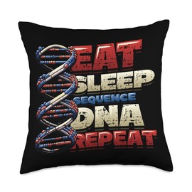 Genetic Science Gene Sequencing DNA Geneticist Throw Pillow