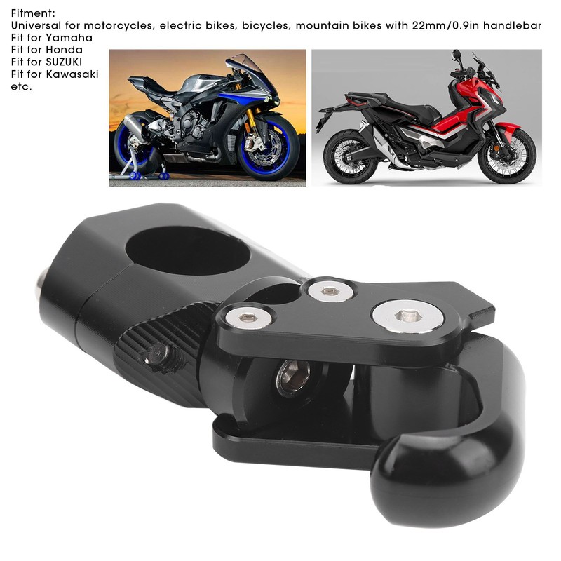 Motorcycle Handlebar Claw Hook Folding Universal Helmet Storage Hanger Holder