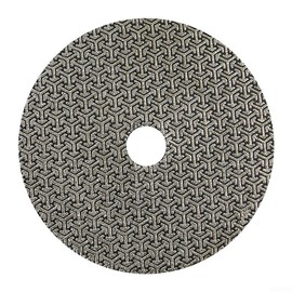 MiJunHD Electroplated Diamond Sanding Paper Sheet Pad,100Grit 5inch 125mm Grinding Sandpaper Pad Hook and Loop Backing for Metal Glass Porcelain Ceramic Hand Polishing & Trimming (1 Piece)