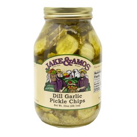 Jake & Amos Dill Garlic Pickle Chips 33 Oz. (2 Jars)