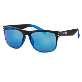 Gin Tonic Men's Square Sunglasses / Lightweight Sunglasses with Mirrored Lenses in Sporty Design, black-blue